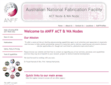 Tablet Screenshot of anff-act.anu.edu.au