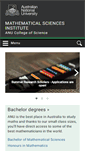 Mobile Screenshot of maths.anu.edu.au