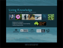 Tablet Screenshot of livingknowledge.anu.edu.au