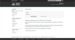 Desktop Screenshot of alliance.anu.edu.au