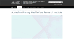 Desktop Screenshot of aphcri.anu.edu.au
