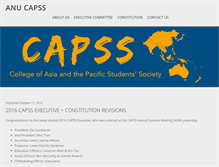 Tablet Screenshot of capss.weblogs.anu.edu.au