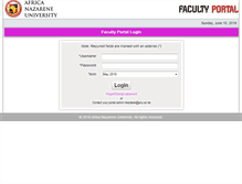 Tablet Screenshot of faculty.anu.ac.ke