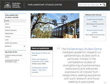 Tablet Screenshot of parliamentarystudies.anu.edu.au