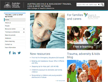 Tablet Screenshot of earlytraumagrief.anu.edu.au