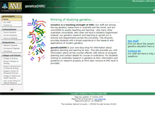 Tablet Screenshot of genetics.anu.edu.au