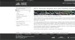 Desktop Screenshot of acthra.anu.edu.au