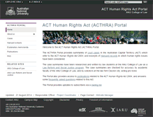 Tablet Screenshot of acthra.anu.edu.au