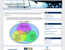 Tablet Screenshot of capitalwater.anu.edu.au