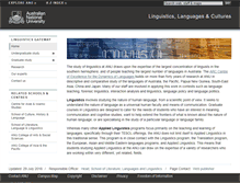 Tablet Screenshot of linguistics.anu.edu.au