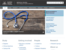 Tablet Screenshot of medicalschool.anu.edu.au